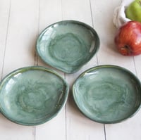 Image 9 of Large Stoneware Spoon Rest in Textured Green Glaze Handmade in USA