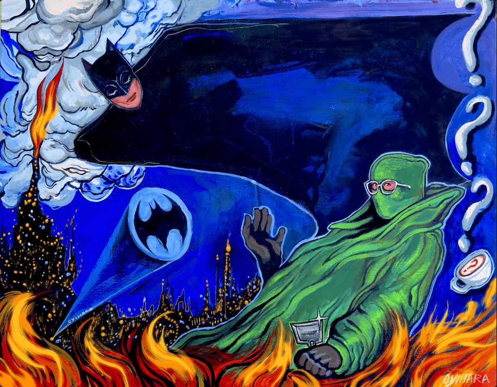  the batman (2022) fanart print 