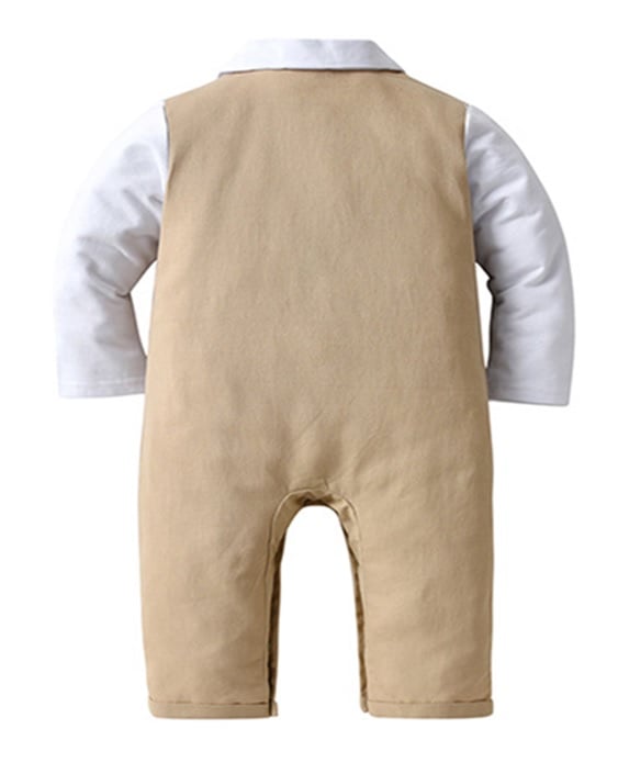 Image of Baby Boy Gentleman Khaki Suit 
