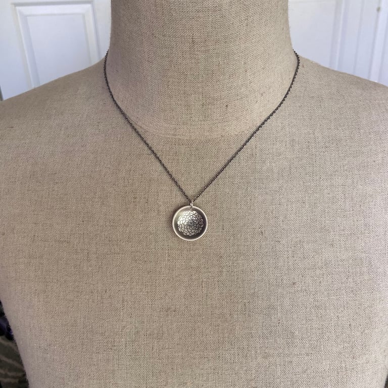 Sterling Silver Zinnia Necklace No. 1 Image 3