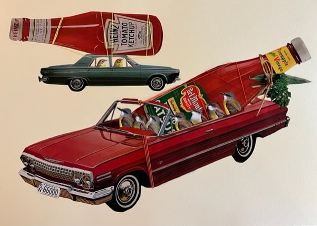 Image of The near catsup ketchup crash of 1963. Original collage.