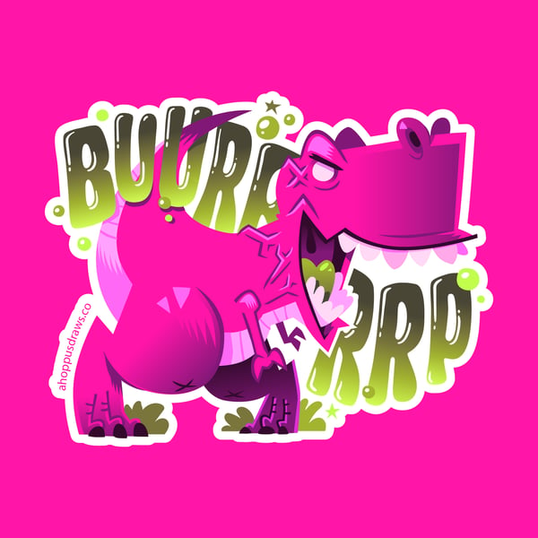 Image of Dino Burp 5" Sticker