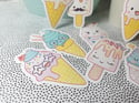 Pastel Kawaii Cute Ice Cream Sticker Pack (8 Pack)