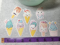 Image 5 of Pastel Kawaii Cute Ice Cream Sticker Pack (8 Pack)