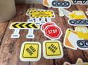 Construction Equipment Heavy Machinery Assorted Stickers (21 Pack)