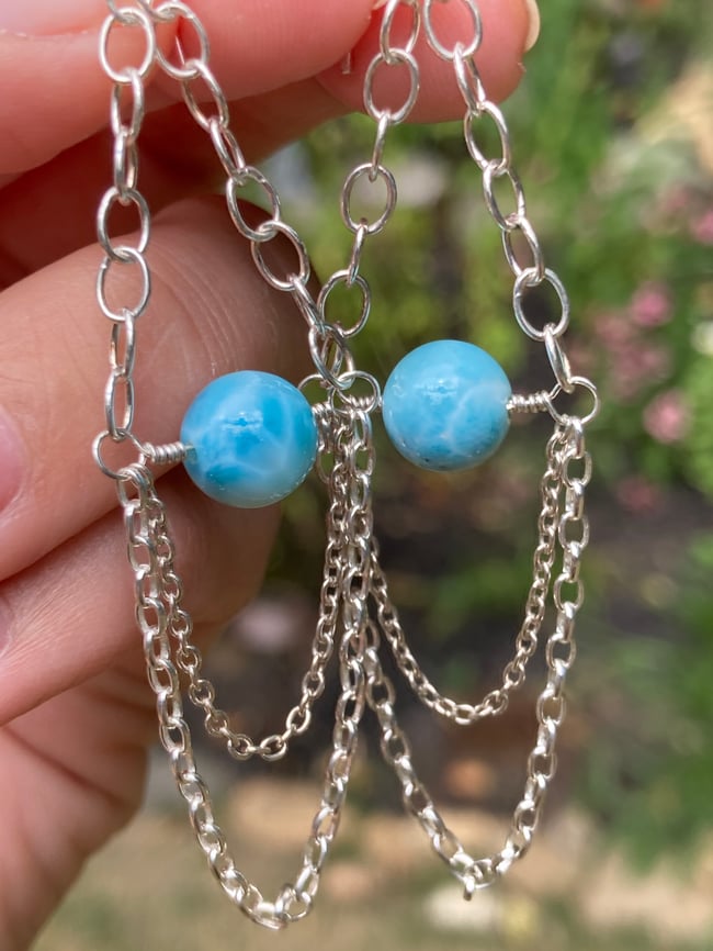 Larimar 2025 dangle earrings