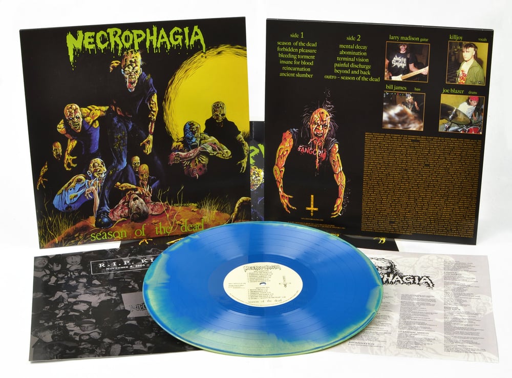 NECROPHAGIA - SEASON OF THE DEAD BLUE / YELLOW VINYL (WITH POSTER)