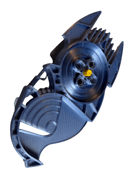 Image of Bionicle Toa Hagah Shield by KingSidorak (Toa Kualus, FDM Plastic-printed, Metal Blue)