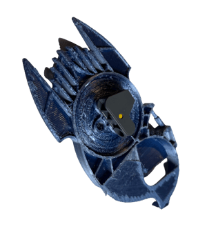 Image of Bionicle Toa Hagah Shield by KingSidorak (Toa Kualus, FDM Plastic-printed, Metal Blue)