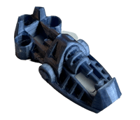 Image 1 of Bionicle Toa Metru/Hagah Foot (Toa Kualus, FDM Plastic-printed, Metal Blue)