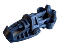 Image 2 of Bionicle Toa Metru/Hagah Foot (Toa Kualus, FDM Plastic-printed, Metal Blue)