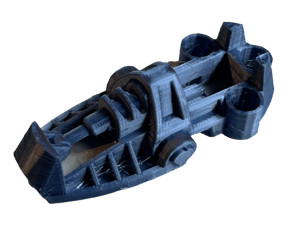 Image of Bionicle Toa Metru/Hagah Foot (Toa Kualus, FDM Plastic-printed, Metal Blue)