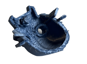 Image of Bionicle Kanohi Mask of Sensory Aptitude by KhingK (Toa Hagah KualusFDM Plastic-printed, Metal Blue)