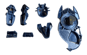 Image of Bionicle Toa Hagah Kualus Megapack! (FDM Plastic-printed, Metal Blue)