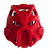 Image 1 of Bionicle Adaptive Flight Kanohi Hau by Galva (Toa Tahu Nuva, FDM Plastic-printed, Red)