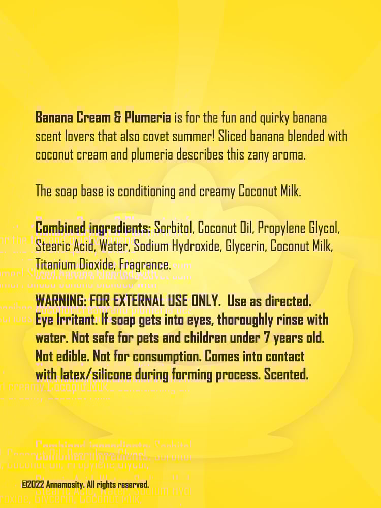 Image of Banana Cream & Plumeria - Bar Soap