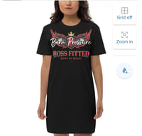 Image 1 of BOSSFITTED Red Logo Born Pressure Cotton T-Shirt Dress