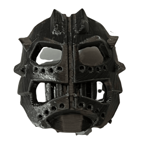 Inorganic Kanohi Suletu (Toa Krakua, FDM Plastic-printed, Gunmetal Gray)