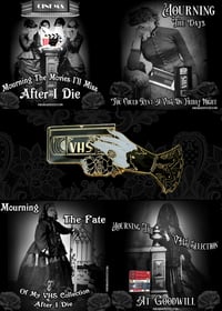 Image 5 of VHS Mourning Hand Enamel Pin