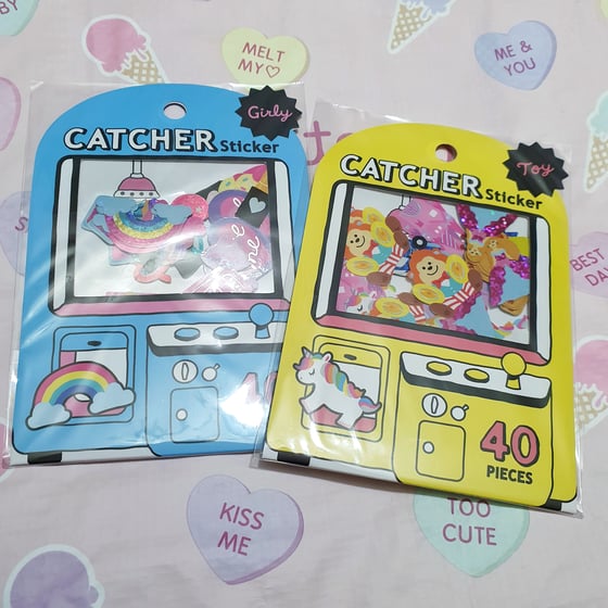 Image of Cute Sticker Flakes - UFO Catcher Holographic Stickers - 2 Designs to Choose From!