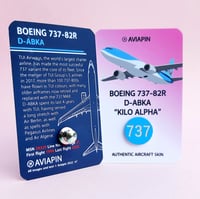 Image 4 of Aviapin Boeing 737-800 D-ABKA pin badge - ex-TUI aircraft
