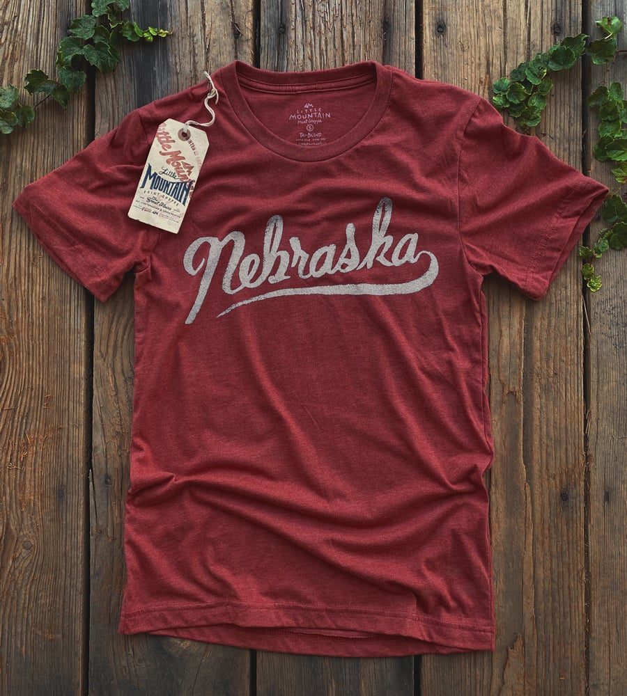 Image of Nebraska Script Heather Red - Shirt