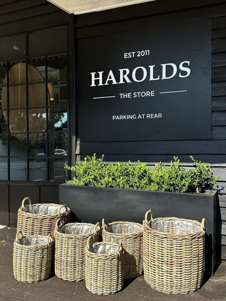 Image of Lined Signature Rattan Basket