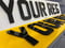 Image of 79MM 4D RAISED PLATE - GLOSS BLACK -LEGAL FONT