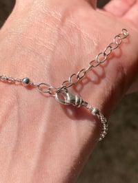 Image 4 of Charoite Gemstone Bracelet, Charoite and Sterling Silver Bracelet, Adjustable Charoite Bracelet