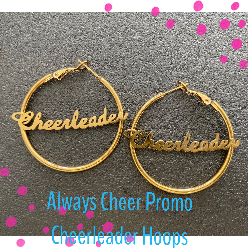 Image of Cheerleader Gold Hoop Earrings