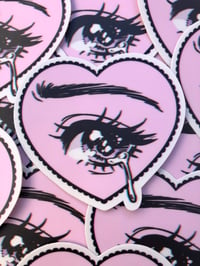 Image 1 of Shoujo Crying Anime Eye 3" Waterproof Vinyl Sticker 