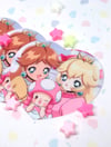 Mushroom Princesses 90s 3" Waterproof Vinyl Sticker