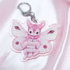 Moth Rabbit 2.5" Acrylic Charm Keychain