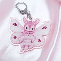 Image 1 of Moth Rabbit 2.5" Acrylic Charm Keychain