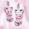 LAST CHANCE ♡ Kinky Kitty 2" Acrylic Phone Planner Charm Keychain