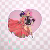 Image 2 of Little Kitsch Revolutionary Valentine Girl 3" Waterproof Vinyl Sticker