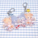 Sonic & Tails 90s Video Game Meme Gaming Acrylic Charm Keychain