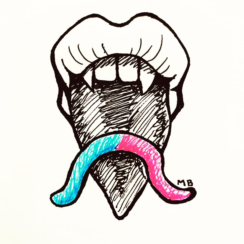 Image of Gummy Worms Vamp Holographic Vinyl Sticker