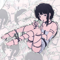 Image 1 of Serial Experiments Lain Anime 4" Holographic Sticker