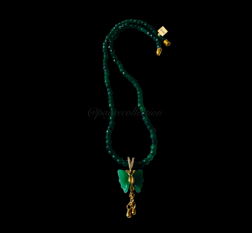 Image of BUTTERFLY BEADED NECKLACE