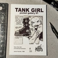 Image 2 of TANK GIRL POCKET GALLERY #1 JAMIE HEWLETT MINI GICLEE ART PRINT with COA and bonus trade card