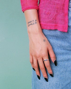 Image of La petite Blue Sapphire crystal square cut silver ring