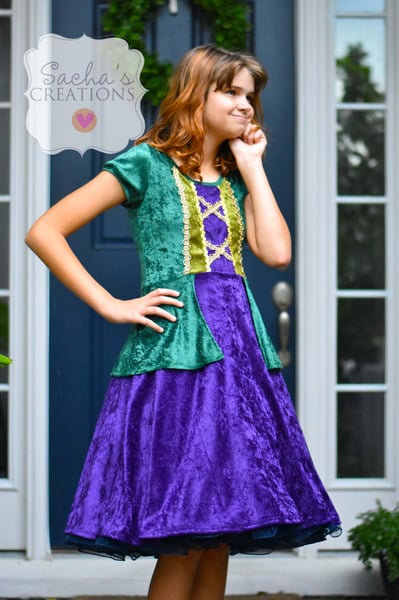 Image of Child's Winifred Sanderson Inspired Dress 