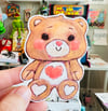 Tenderheart bear vinyl matte sticker