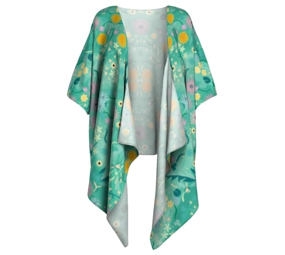 Wildflower Power - Draped Kimono