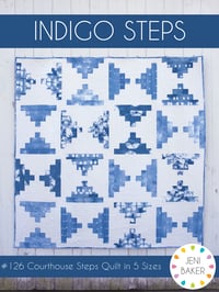 Image 1 of Indigo Steps Quilt Pattern (PDF Download)