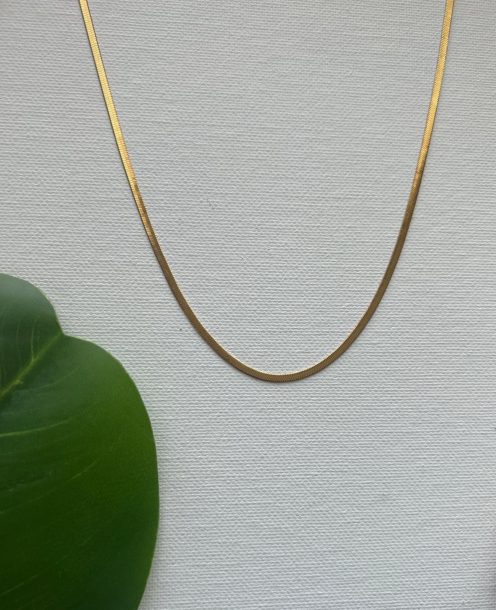 Image of SAY SO • Thin Herringbone Necklace