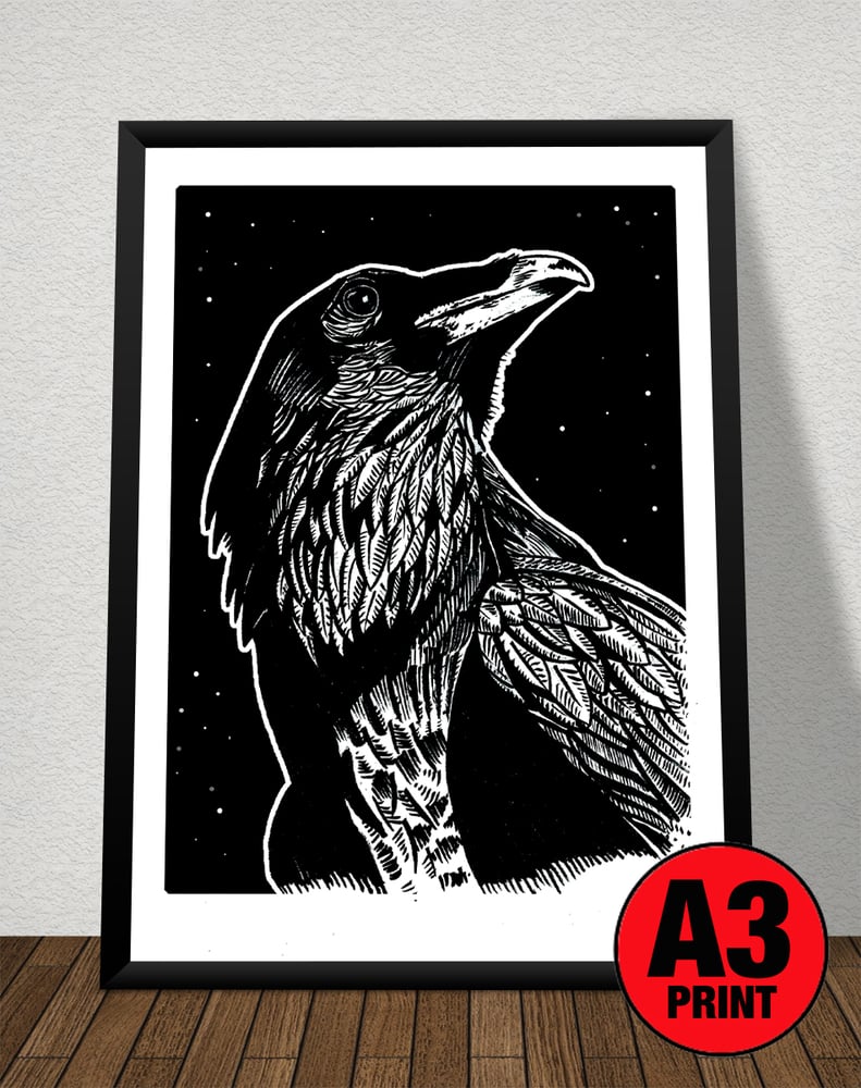 Image of Raven One Art Print Signed A3 Size (16" x 12")