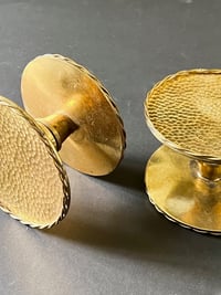 Image 1 of Two Sets of Circular Push-Pull Handles with Hammered Texture