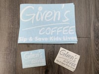 Image 1 of Stickers of Given’s Coffee™ Sip & Save Kids Lives™